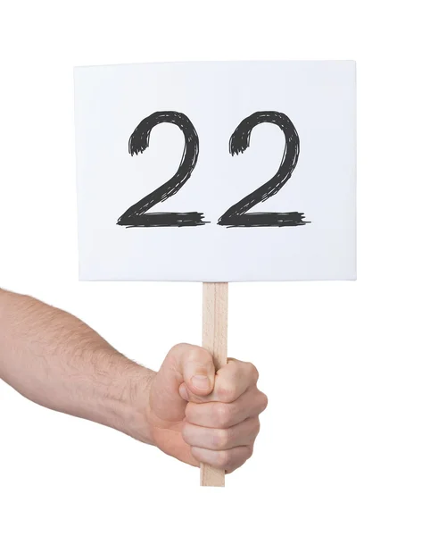 Sign with a number, 22 — Stock Photo, Image