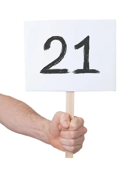 Sign with a number, 21 — Stock Photo, Image