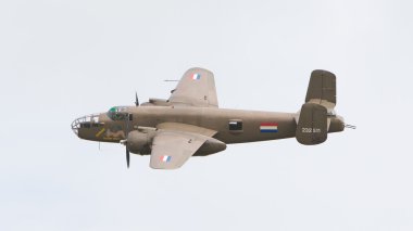 Leeuwarden, Hollanda - 10 Haziran: Ww2 B-25 Mitchell bombardıman uçağı 