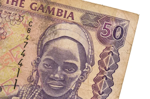Bankbiljet van 50 Gambiaanse dalasi — Stockfoto