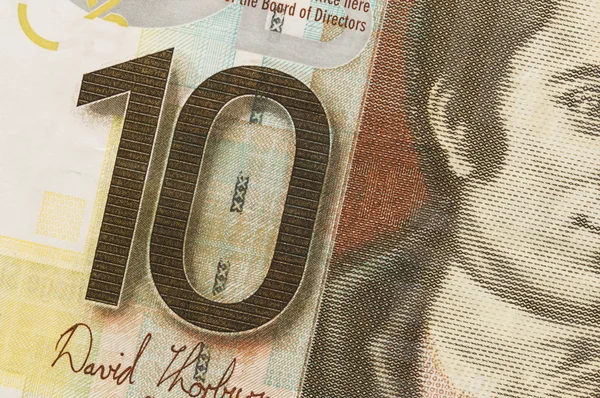 Шотландський банкноти, 10 фунтів — стокове фото