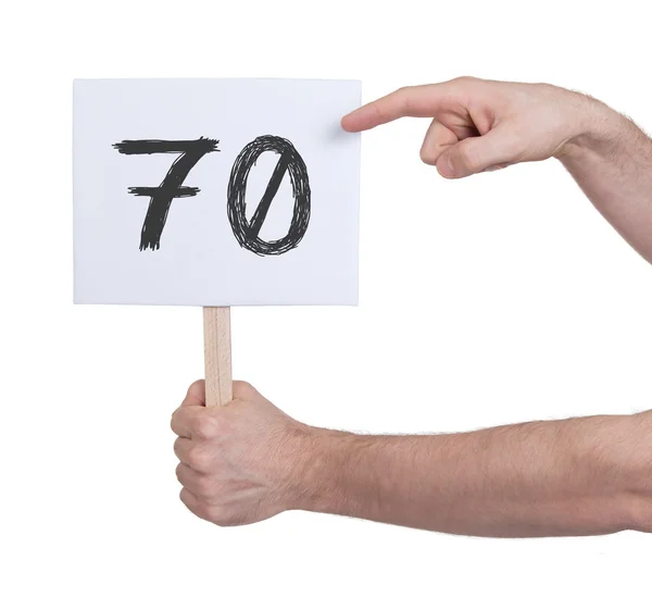 Знак с цифрой 70 — стоковое фото