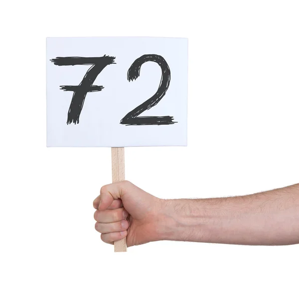Знак с цифрой 72 — стоковое фото