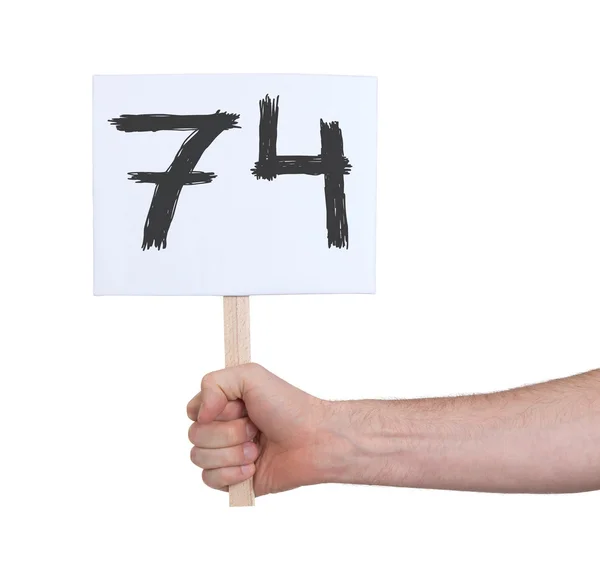 Sign with a number, 74 — Stock Photo, Image