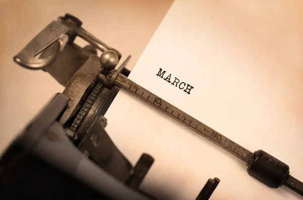 Old typewriter - March — Stock Photo, Image