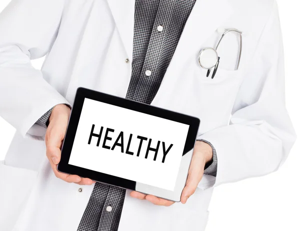 Doctor holding tablet - Healthy — Stock Photo, Image