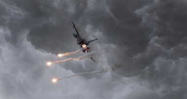 Fişekleri askeri jet ateş