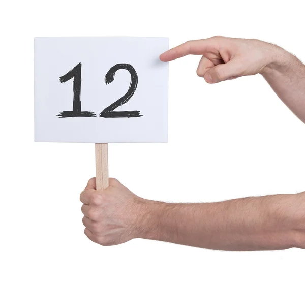 Sign with a number, 12 — Stock Photo, Image