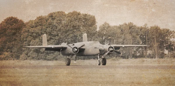 Unmarked bomber, vintage effect — Stock Photo, Image