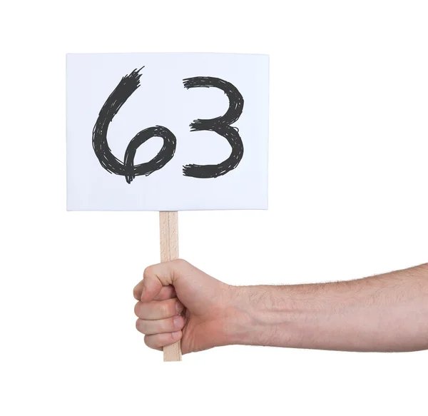 Assine com um número, 63 — Fotografia de Stock