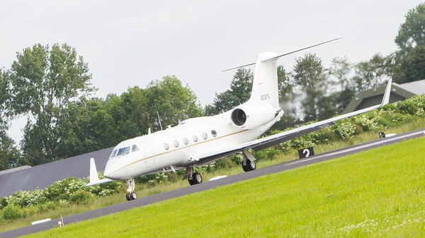 LEEUWARDEN, THE NETHERLANDS 10 IUNIE: Air Force Gulfstream Aero — Fotografie, imagine de stoc