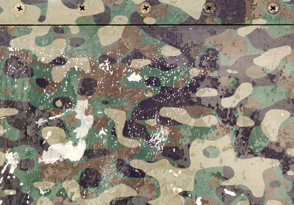 Piece of aircraft grunge metal background, army camo