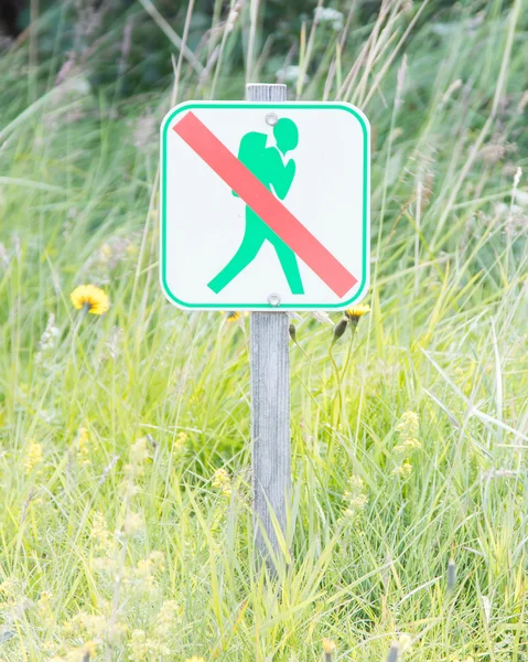 Forbidden to walk over here - Iceland — Stock Photo, Image