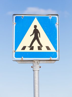 Vintage yaya geçiş trafik işaretleri