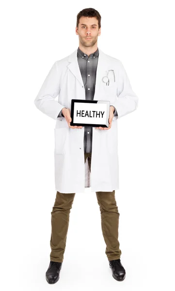Läkaren håller tablet - frisk — Stockfoto