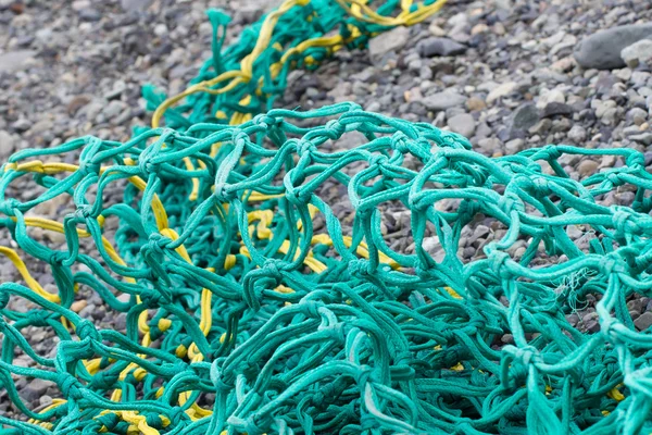 Sieci rybackie na plaży — Zdjęcie stockowe