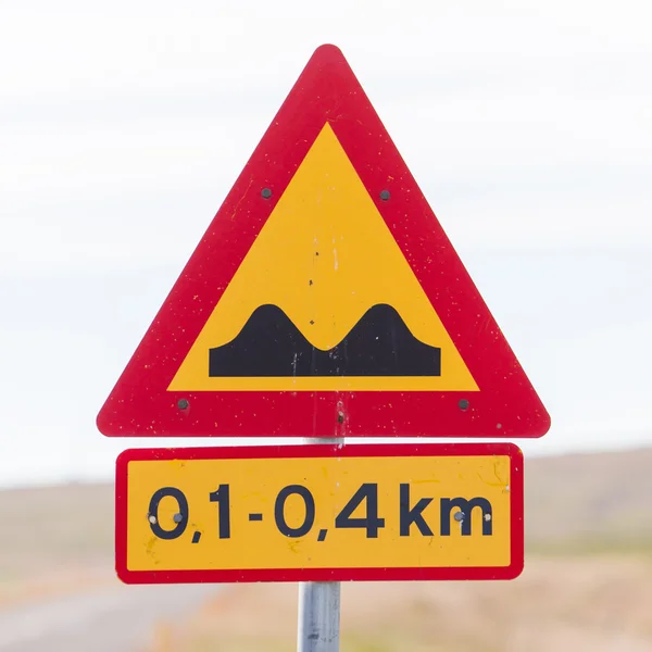 Snelheid hobbels ahead - IJsland — Stockfoto