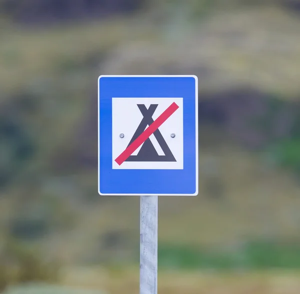 No hay señal de camping, Islandia —  Fotos de Stock