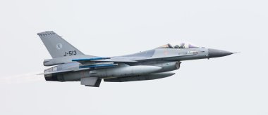 Leeuwarden, Hollanda - 11 Haziran 2016: Hollandalı F-16 fighter j
