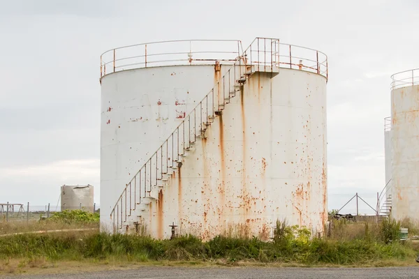 White gas storage tank — Stock Photo, Image