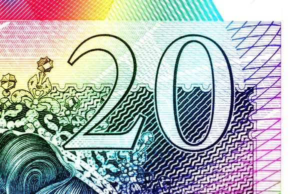 Pound currency background - 20 Pounds - Rainbow