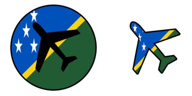 Uçak beyaz - Solomon Adaları izole