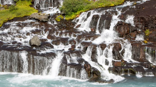 Cascate di Hraunfossar in Islanda — Foto Stock