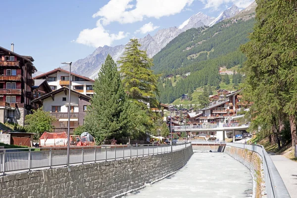 Zermatt Zwitserland Juli 2020 Uitzicht Het Skigebied Zermatt Wallis Zomer — Stockfoto