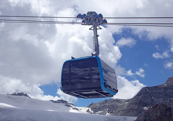 Zermatt Schweiz Juli 2020 Neue Seilbahn Auf Dem Weg Ins — Stockfoto