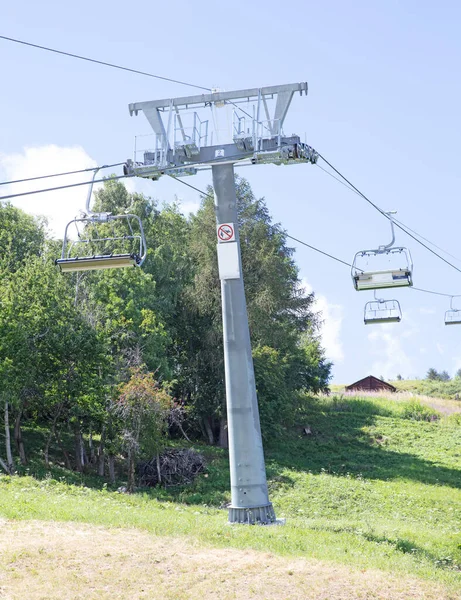 Chair Lift Landscape Summertime Switzerlans — Stock Photo, Image