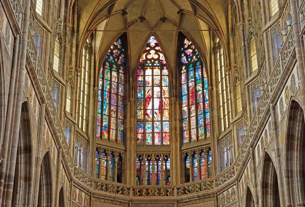 Grand Intérieur Cathédrale Saint Vitus République Tchèque Prague — Photo