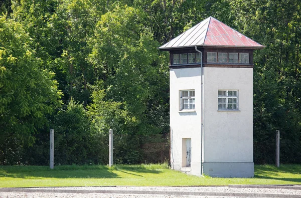 Dachau Németország 2020 Július Egységes Őrtorony Dachaui Koncentrációs Táborban Németország — Stock Fotó