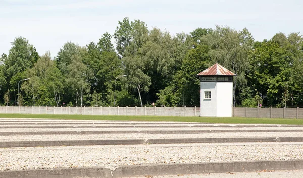 Dachau Alemania Julio 2020 Torre Vigilancia Única Campo Concentración Dachau — Foto de Stock