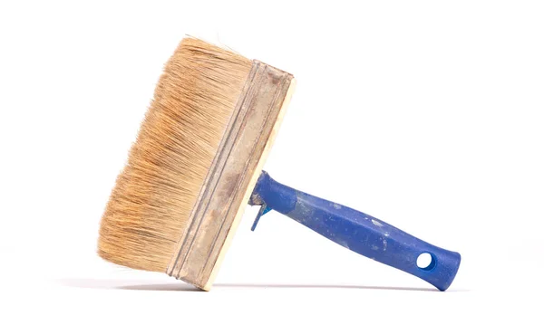 Old Plastic Wide Brush Isolated White — Stock Photo, Image