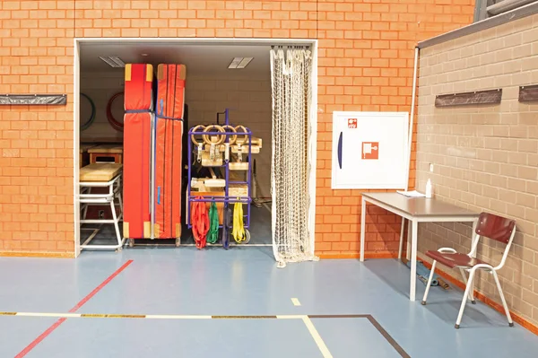 Interieur Van Een Grote School Gymzaal Geen Kinderen — Stockfoto