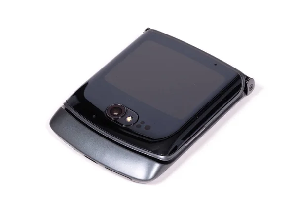 2020年12月1日 荷兰Leeuwarden 摩托罗拉Razr 5G智能手机 最早的具有可折叠屏幕的智能手机之一 — 图库照片