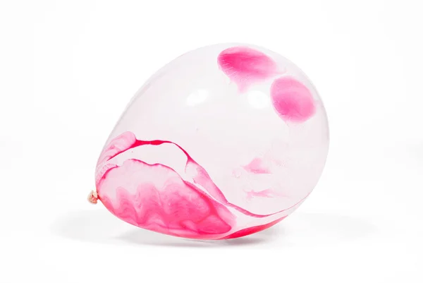 白い背景に孤立した現代の気球 ピンク — ストック写真