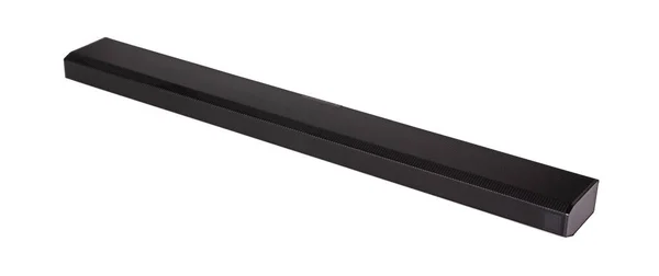 Czarny Soundbar Izolowany Białym Tle — Zdjęcie stockowe