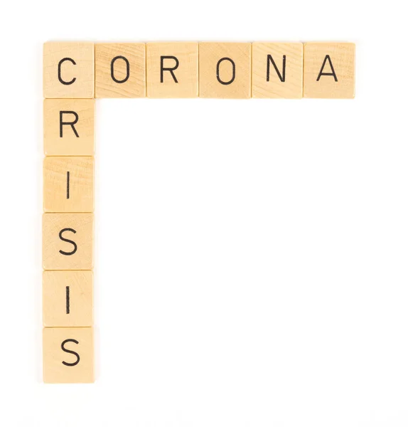 Corona Krisbrev Isolerad Vit Bakgrund — Stockfoto