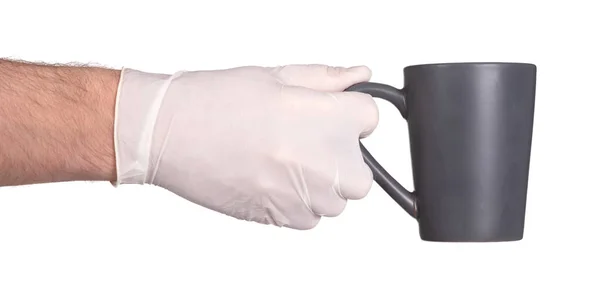 Rękawice Lateksowe Izolowane Białym Tle Sprzęt Medyczny Rękawice Ochronne — Zdjęcie stockowe