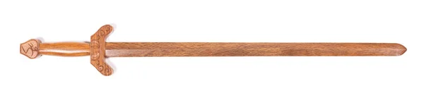 Chiński Drewniany Miecz Izolowany Białym Tle — Zdjęcie stockowe