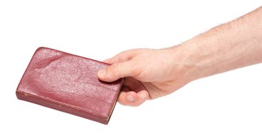 Eski incili tutan, veren, beyaz üzerine izole edilmiş