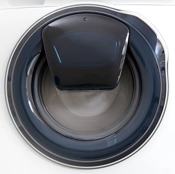 Washing Machine Filled White Laundry Full Frame — Stock Photo, Image