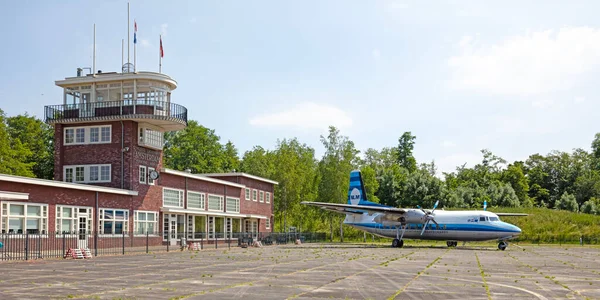 Lelystad Netherlands June 2021 Replica Building Old Terminal Schiphol Aviodrome — Stock Photo, Image