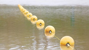 Şamandıralı doğa havuzu - Sarı şamandıralar