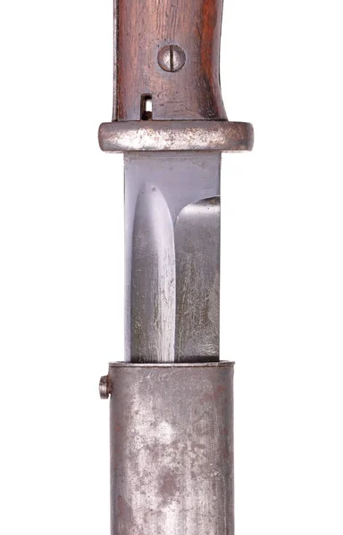 German Army Ww2 Period Bayonet 44Asw Isolated White — Stock Photo, Image