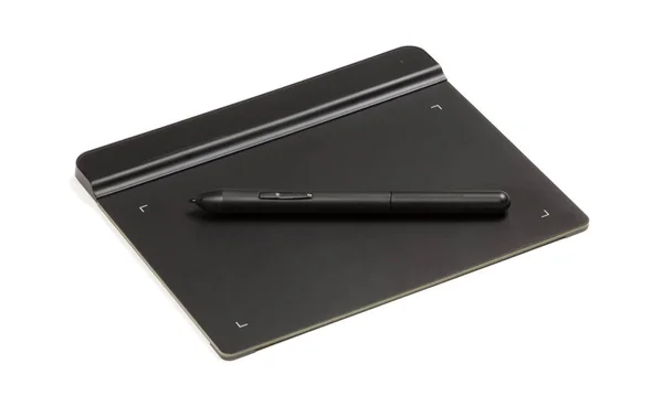 Tekening Tablet Geïsoleerd Wit Met Clipping Pad — Stockfoto