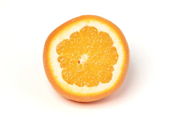 Tranché Grande Orange Isolé Sur Fond Blanc — Photo