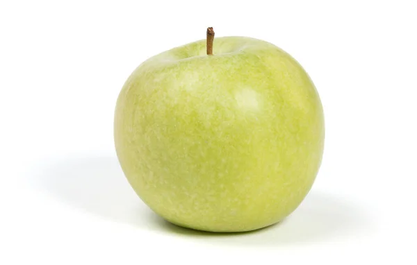 Zielone Jabłko Odizolowane Białym Tle — Zdjęcie stockowe