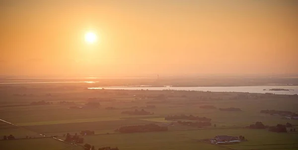 Widok Lotu Ptaka Friesland Jedną Północnych Prowincji Holandii — Zdjęcie stockowe